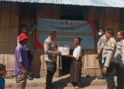 Polsek Wewaria Serahkan Bantuan Sosial kepada Korban Musibah Kebakaran Rumah