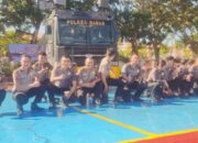 Naik Pangkat 20 Anggota Polisi di Polres Mabar Disiram AWC