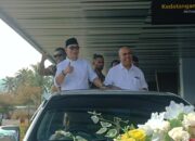 Ribuan Masa Jemput Lori Gadi Djou dan Damran Balleti di Bandara Haji Hasan Aroeboesman