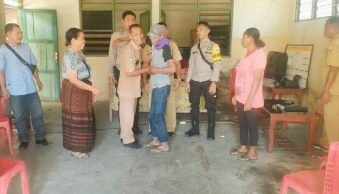 Anggota Polisi di Ende Selesaikan Secara Kekeluargaan Kasus Sapi yang Terkena Jerat di Desa Ekoae