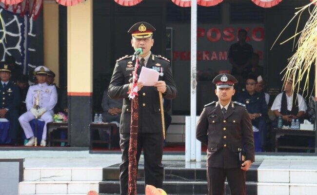 Kapolres Ende Pimpin Upacara Hari Bhayangkara ke-79, Tegaskan Komitmen Polri Tingkatkan Pelayanan