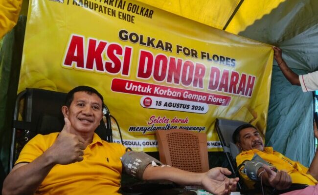 DPD II Golkar Ende Gelar Aksi Donor Darah Bantu Korban Gempa Flores