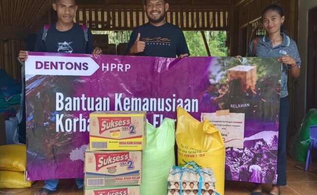 Dentons HPRP Salurkan Bantuan Sembako Untuk Korban Gempa Flores di Ende